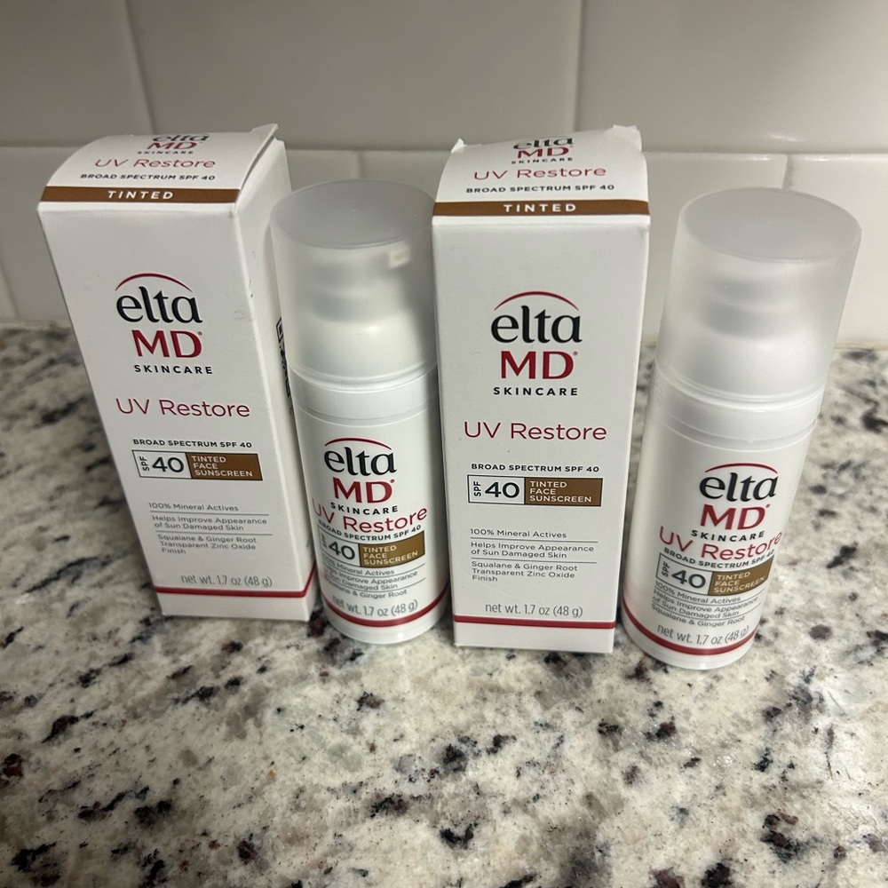 TWO ELTAMD (Elta MD) TINTED Face Sunscreen UV Restore SPF 40 Full Size 1/2026